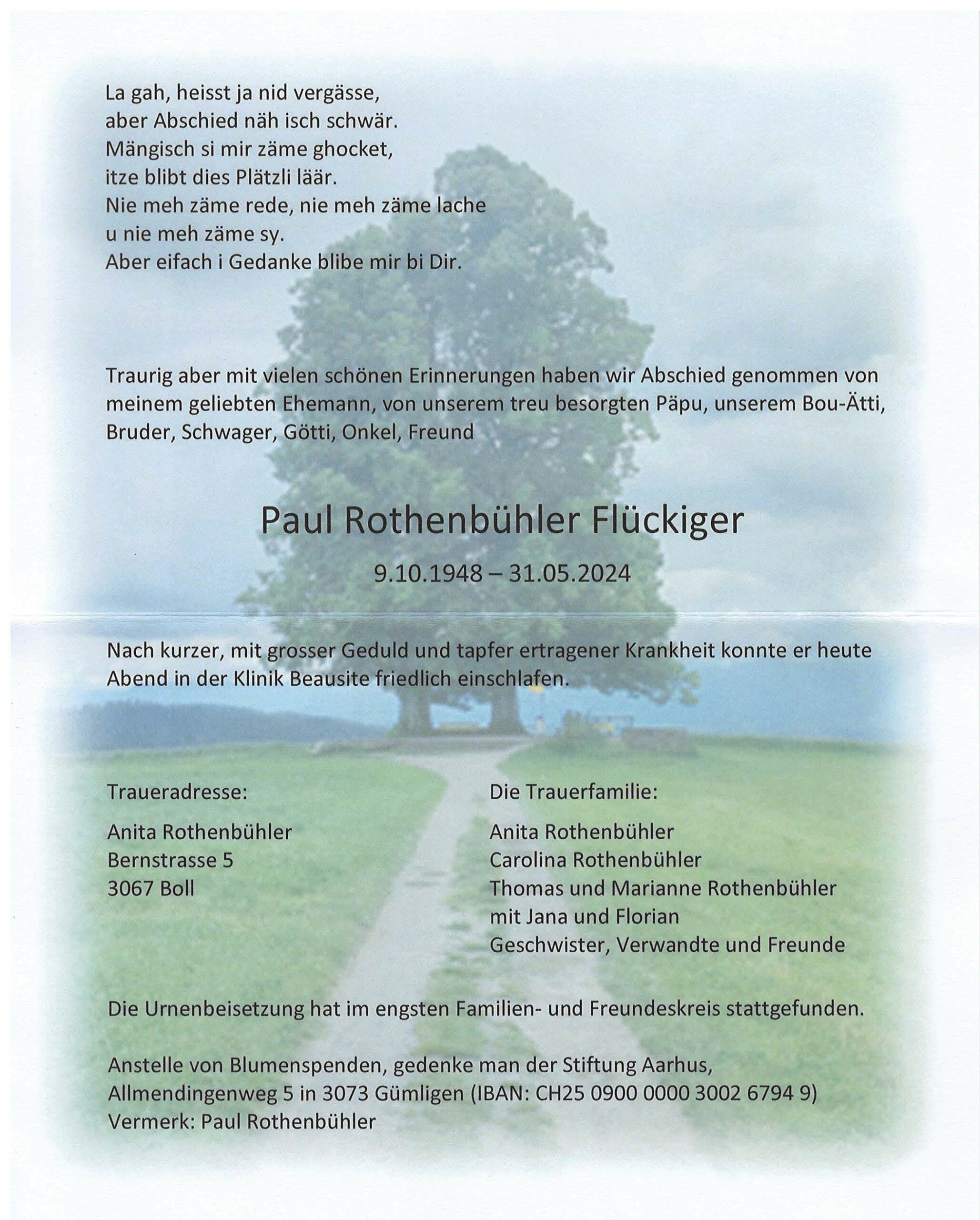2024-06 Rothenbühler P_Todesanzeige 2024-06 Rothenbühler P_Todesanzeige